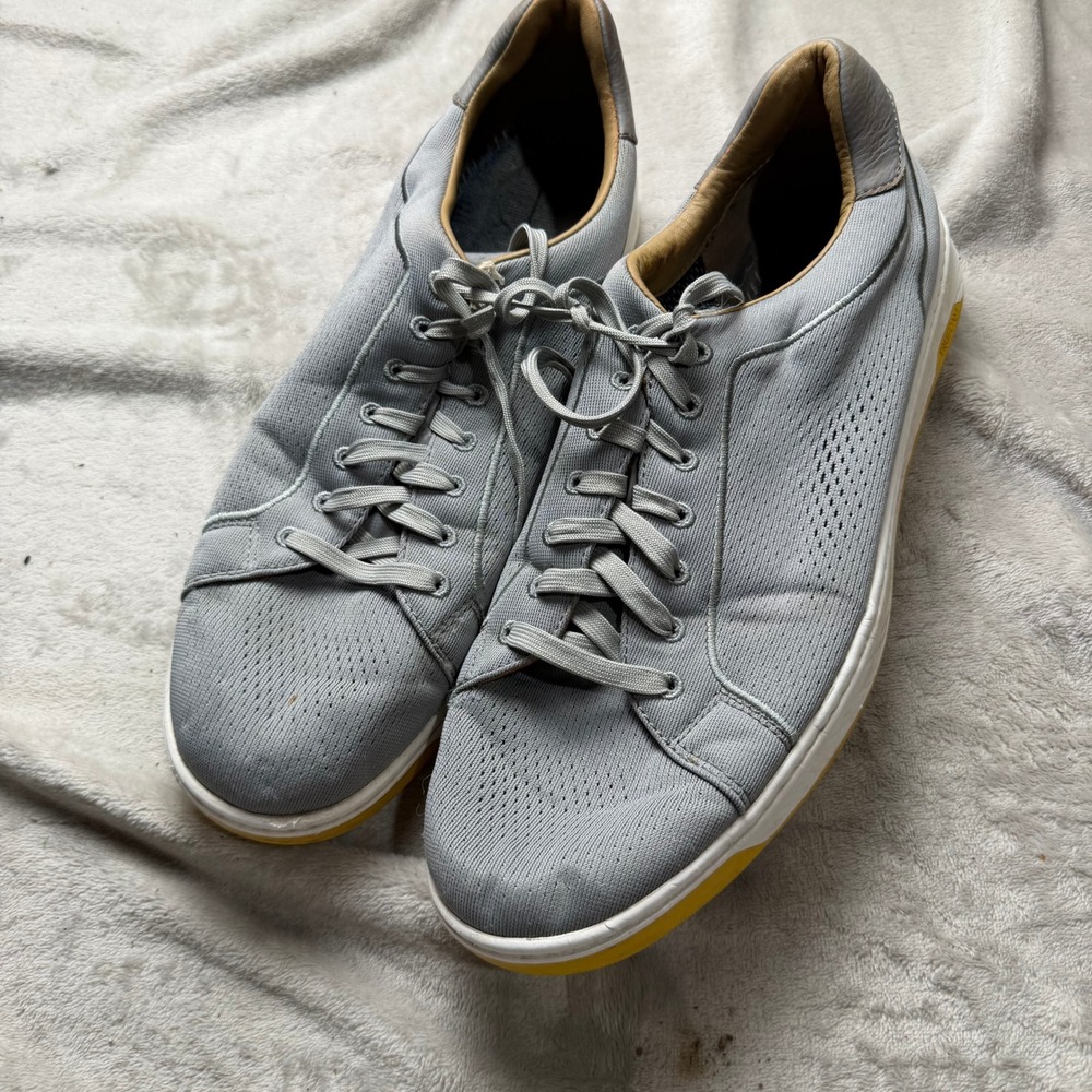 Johnston & Murphy XC4 Prentiss Gray Knit Plain Toe Mens Sneakers Shoes